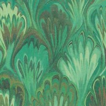 Green Marbeled Feathers Print Paper ~ Kartos Italy